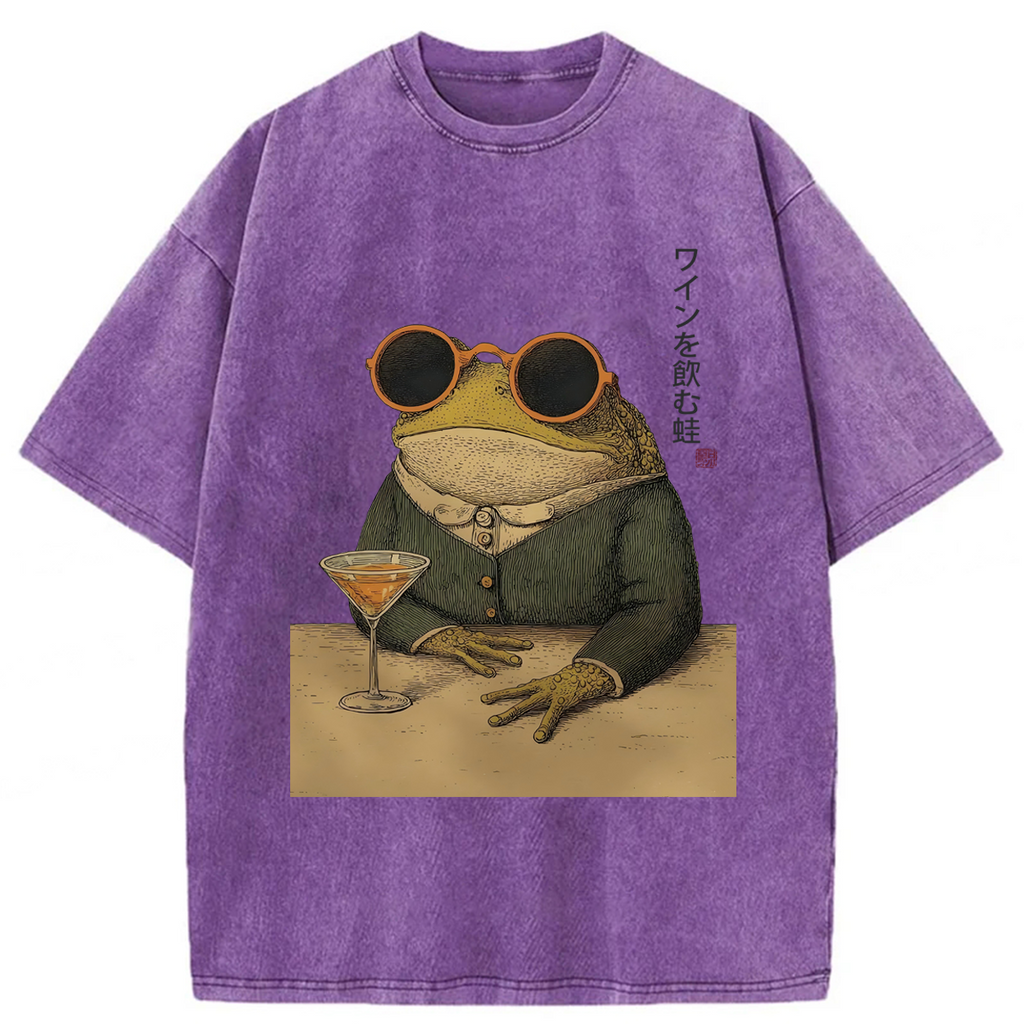 bbb Frog With Cocktail Washed T-shirt
