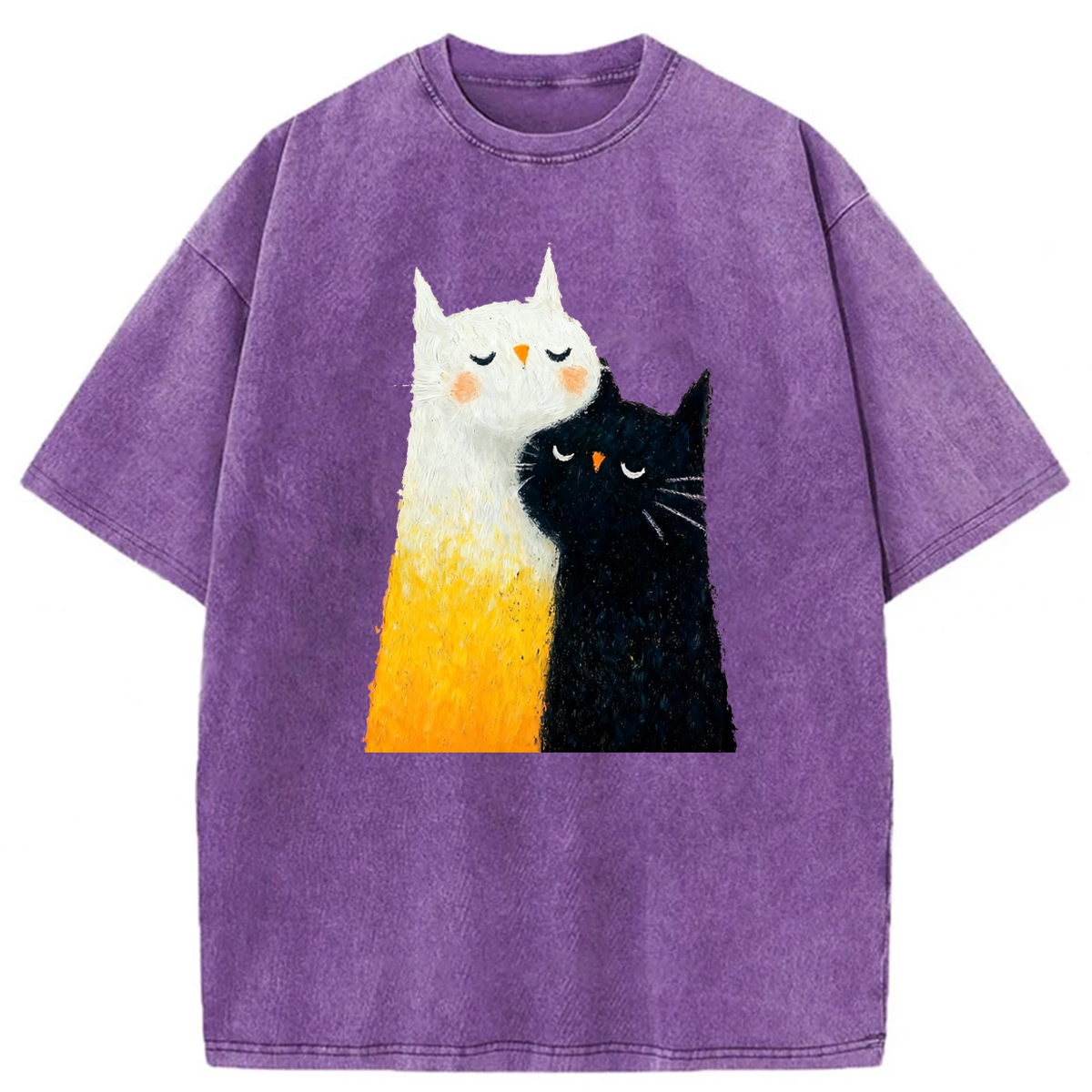 bbb Cats Hug Washed T-shirt