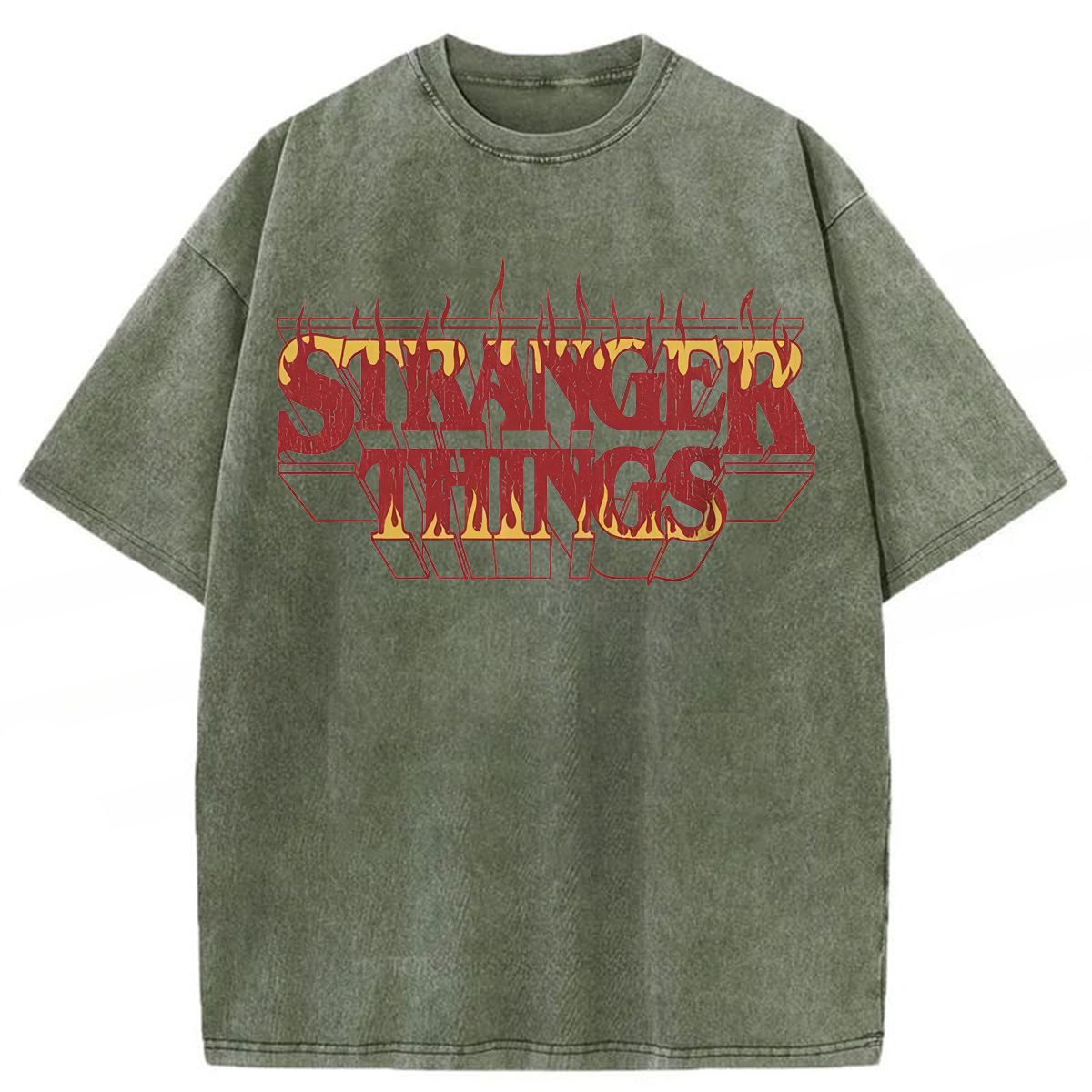 bbb Stranger Things Fire Washed T-shirt