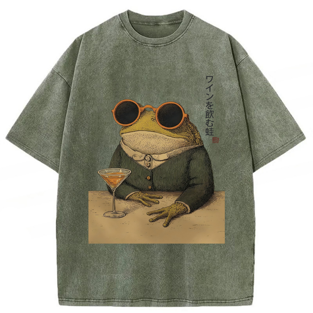 bbb Frog With Cocktail Washed T-shirt