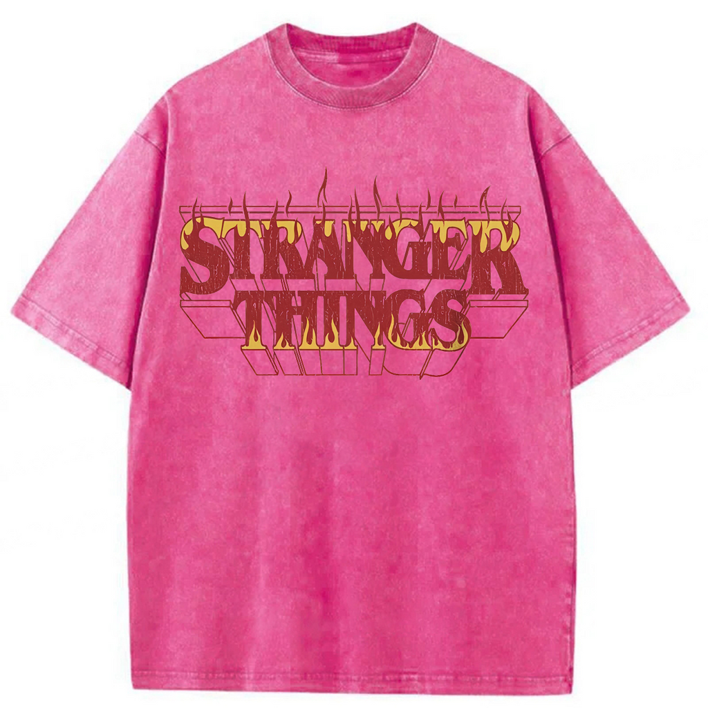 bbb Stranger Things Fire Washed T-shirt