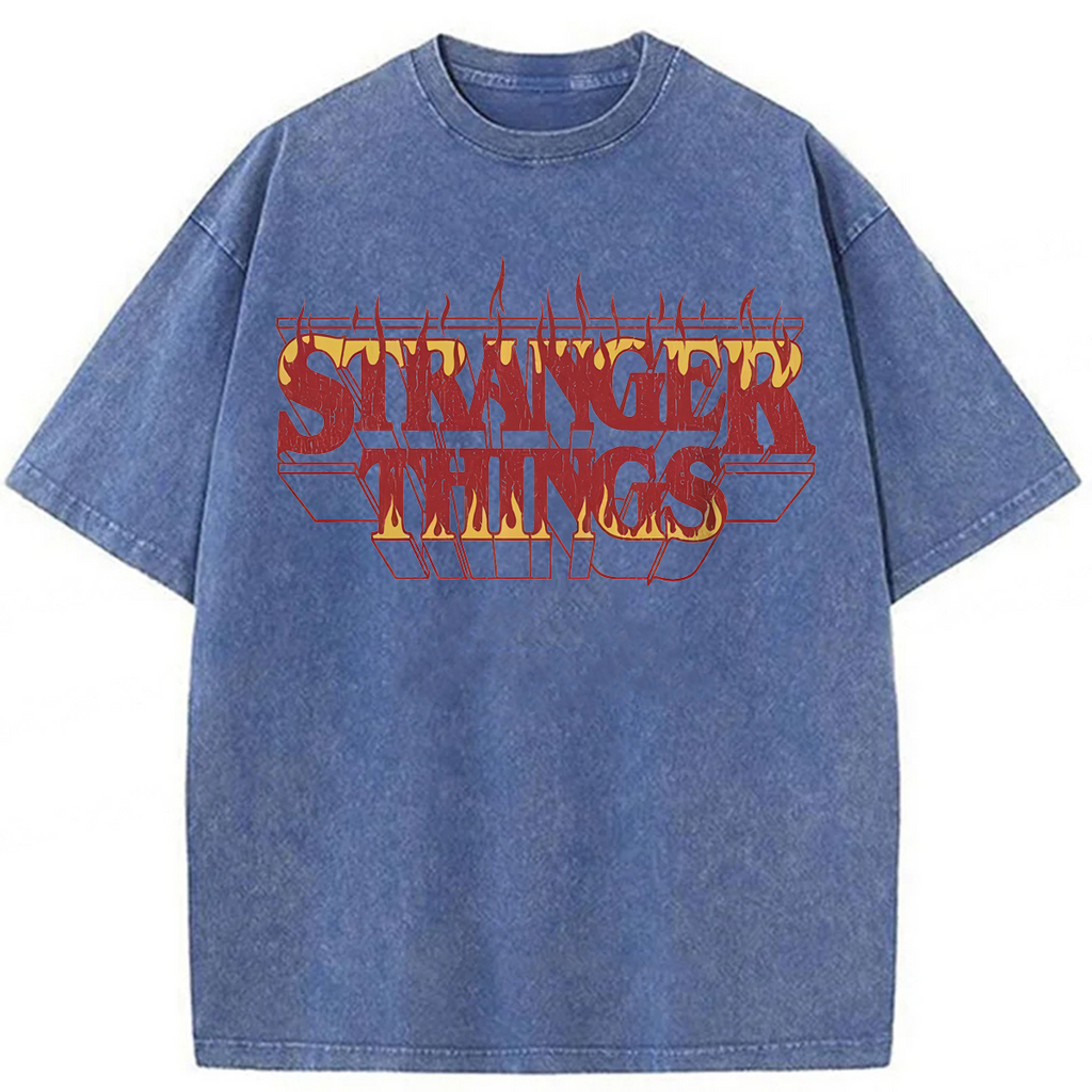 bbb Stranger Things Fire Washed T-shirt