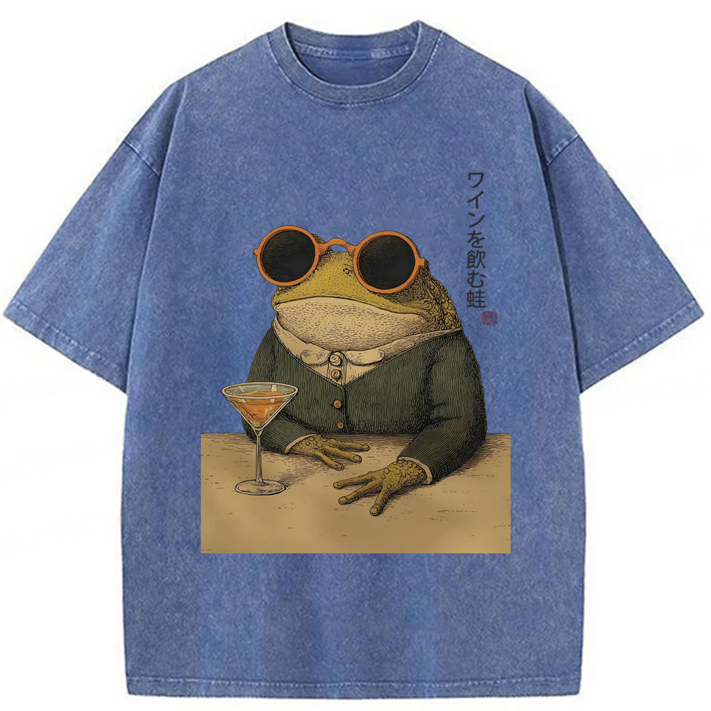 bbb Frog With Cocktail Washed T-shirt