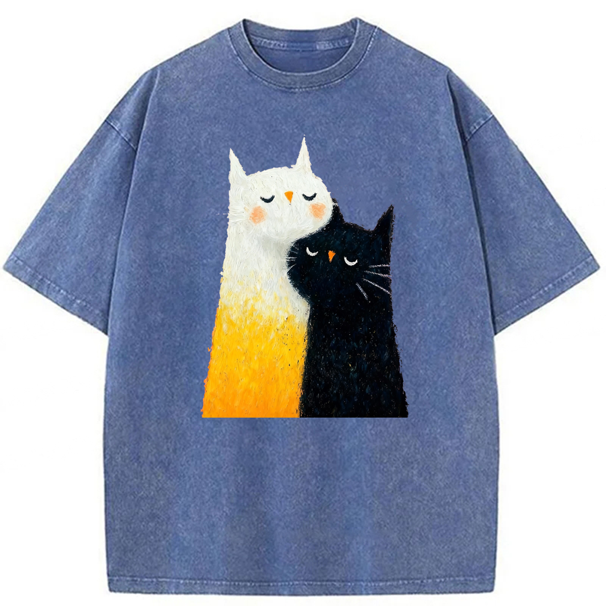 bbb Cats Hug Washed T-shirt