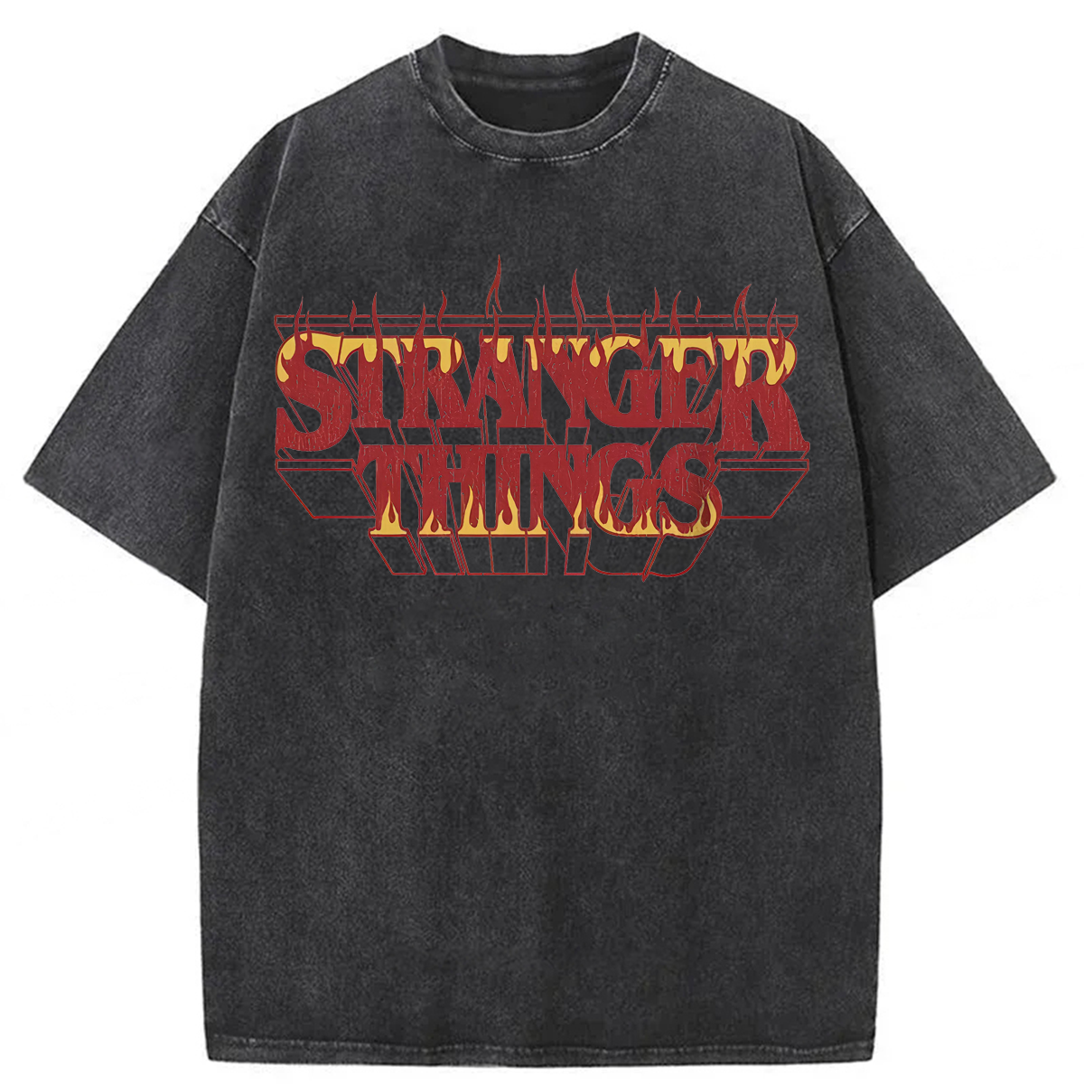 bbb Stranger Things Fire Washed T-shirt