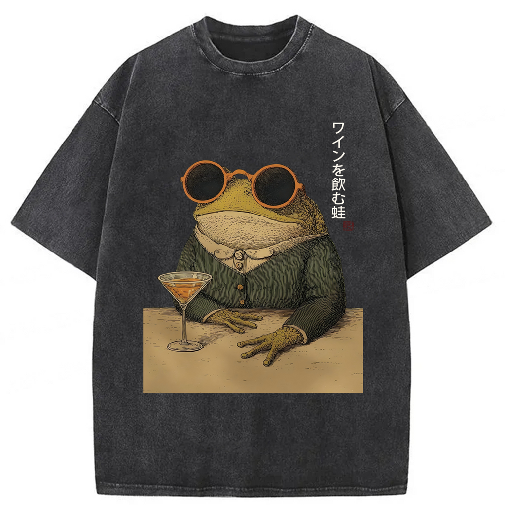 bbb Frog With Cocktail Washed T-shirt