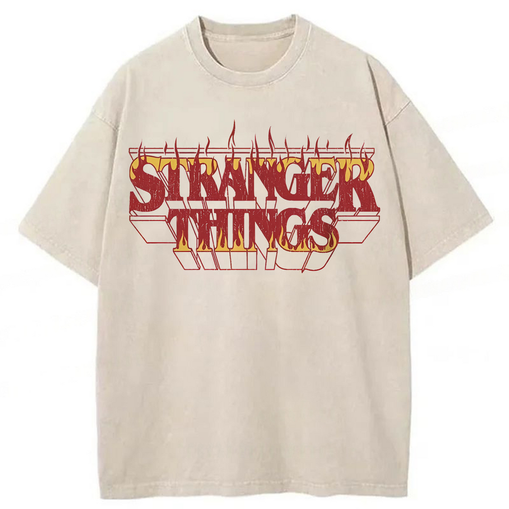 bbb Stranger Things Fire Washed T-shirt