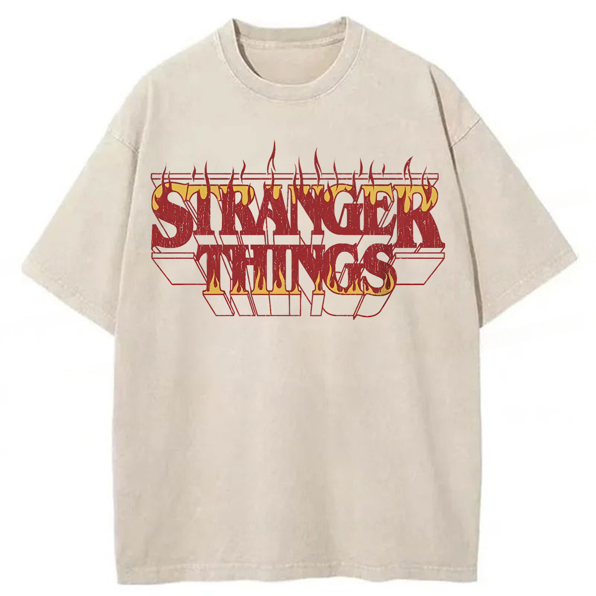 bbb Stranger Things Fire Washed T-shirt