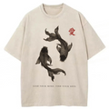 bbb Black Koi Fish Washed T-shirt