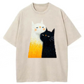 bbb Cats Hug Washed T-shirt