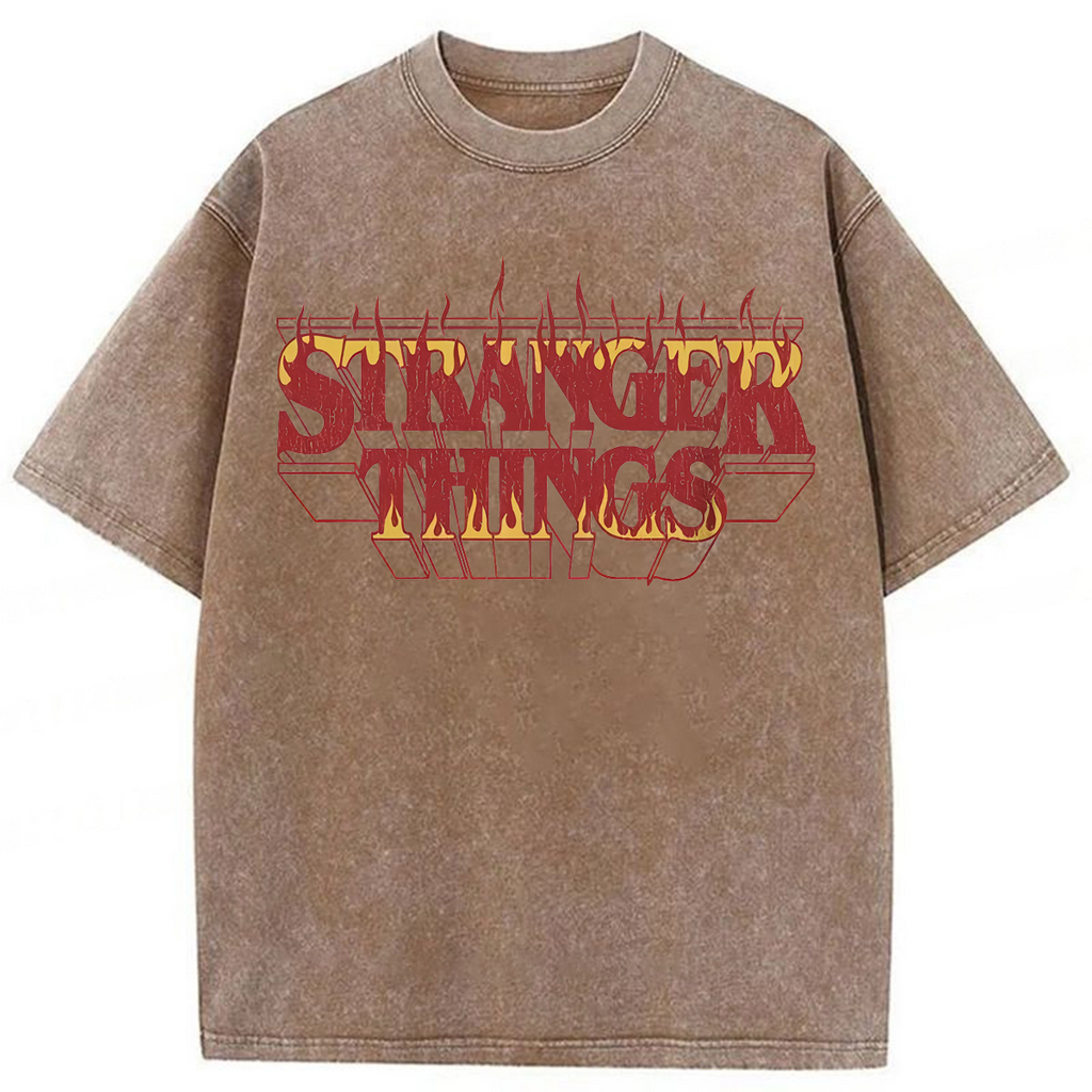 bbb Stranger Things Fire Washed T-shirt