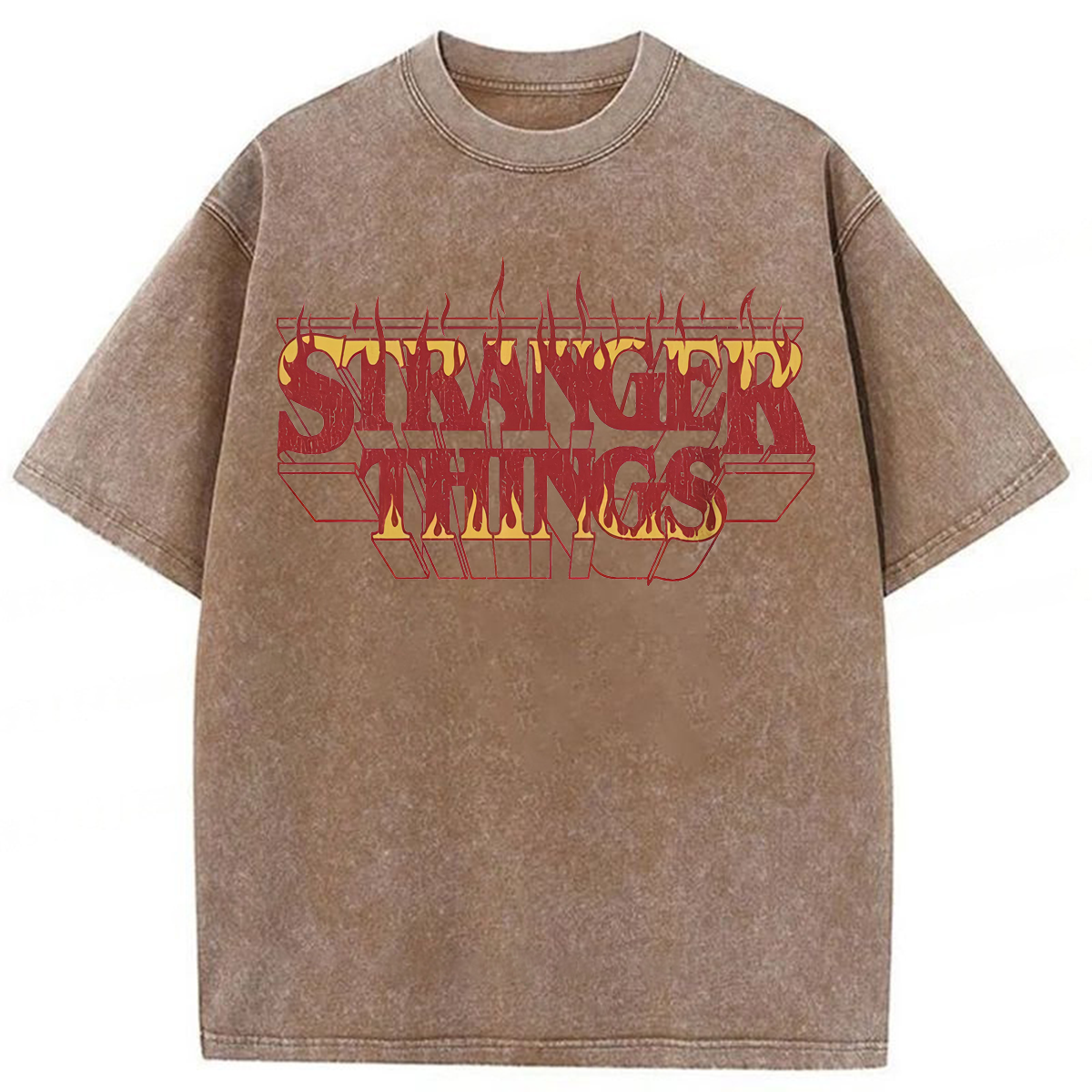 bbb Stranger Things Fire Washed T-shirt