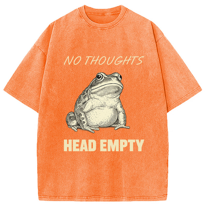 bbb No Thoughts Frog Washed T-Shirt