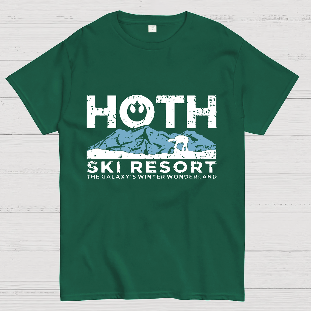 Hoth Ski Resort Casual Space Wars y T-Shirt