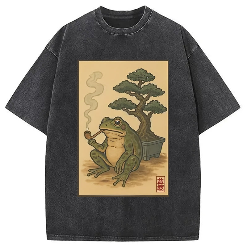 bbb Japanese Frog & Bonsai Washed T-Shirt