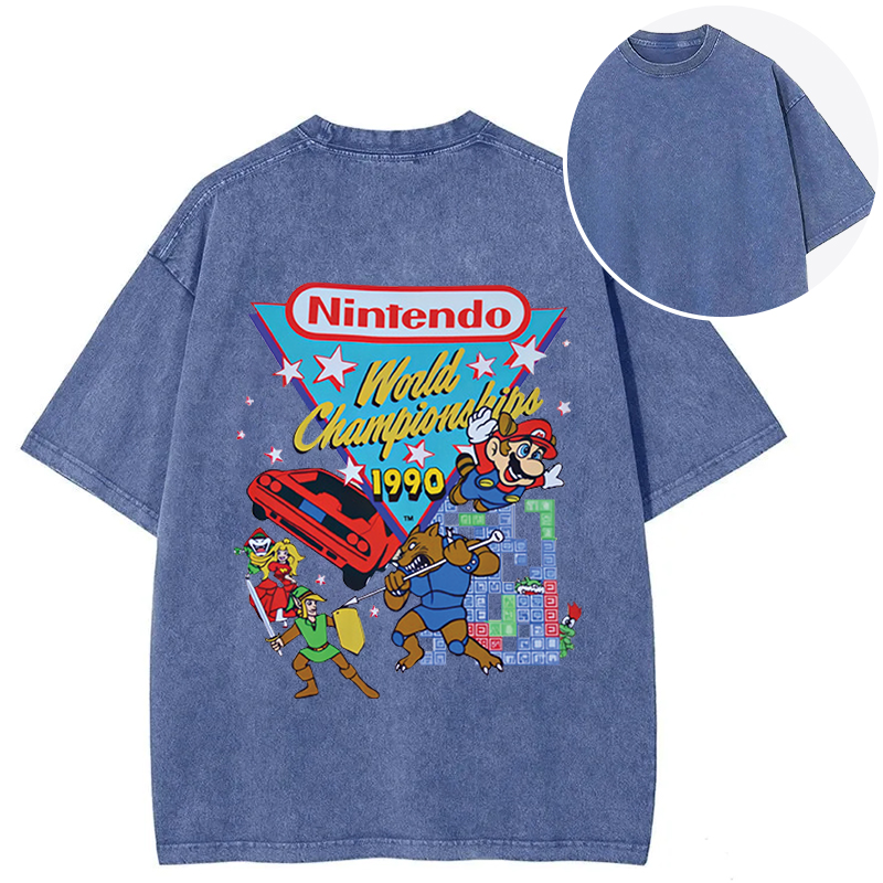 bbb Nintendo 1990 World Championships Back Washed T-Shirt