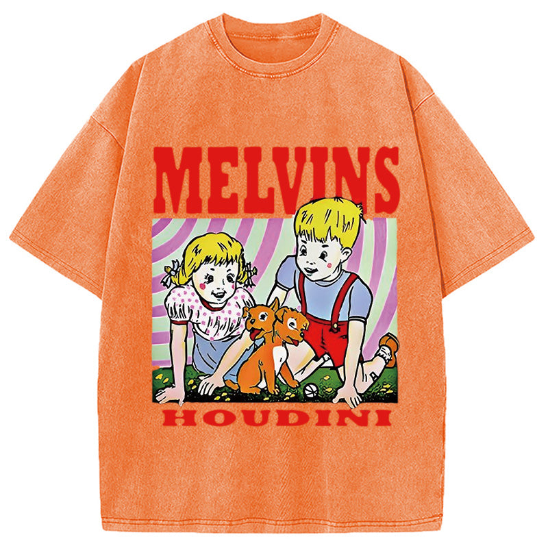 bbb Melvins Houdini Metal Rock Band Washed T-Shirt