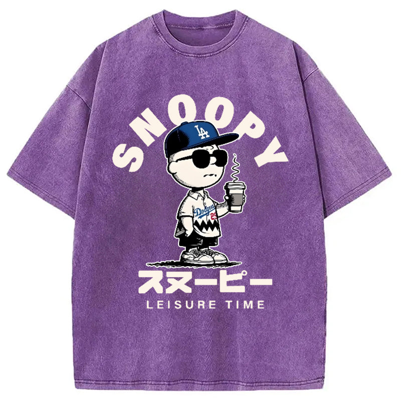 bbb Dodgers Snoopy Vintage Washed T-Shirt
