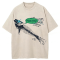 bbb Vintage 90’s Fish Skeleton Washed T-shirt