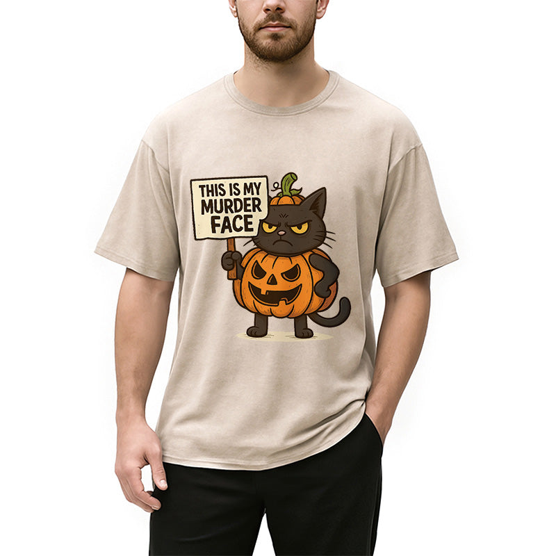 bbb This Is My Murder Face Washed T-Shirt