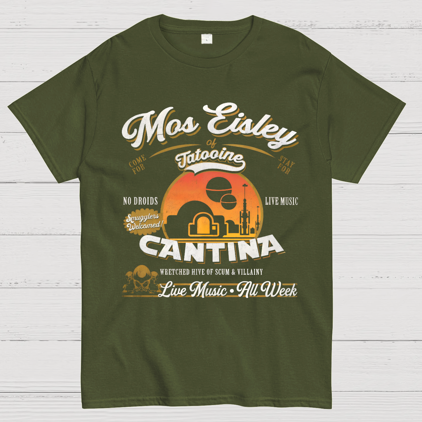 Mos Eisley Star Cantina Tatooine Graphic Print T-Shirt