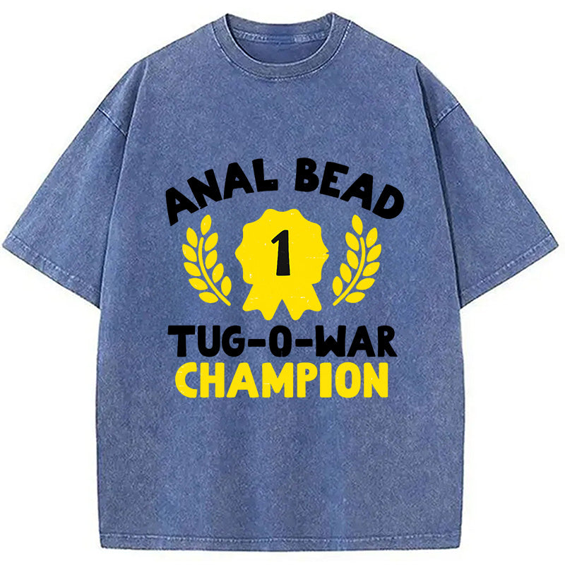 bbb Bead Tug O War Champion Funny Washed T-Shirt