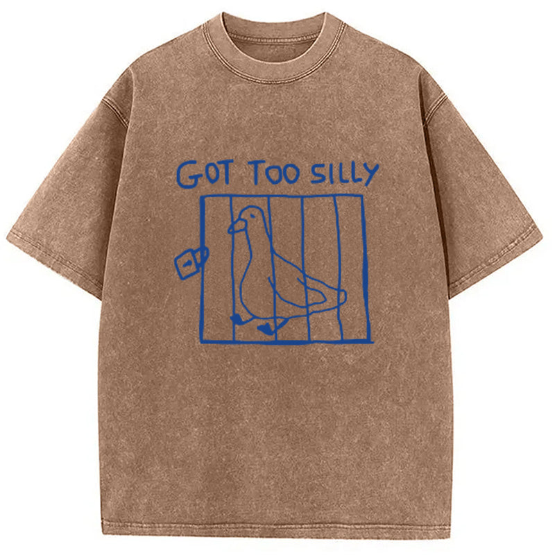 bbb Got Too Silly Meme Washed T-Shirt