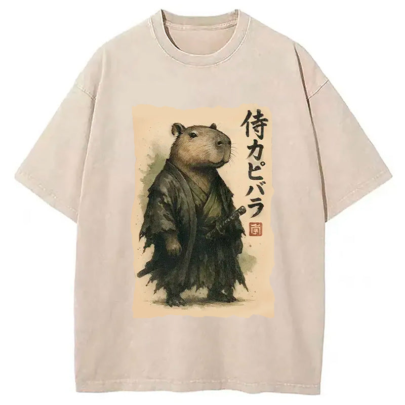 bbb Capybara Samurai Washed T-Shirt