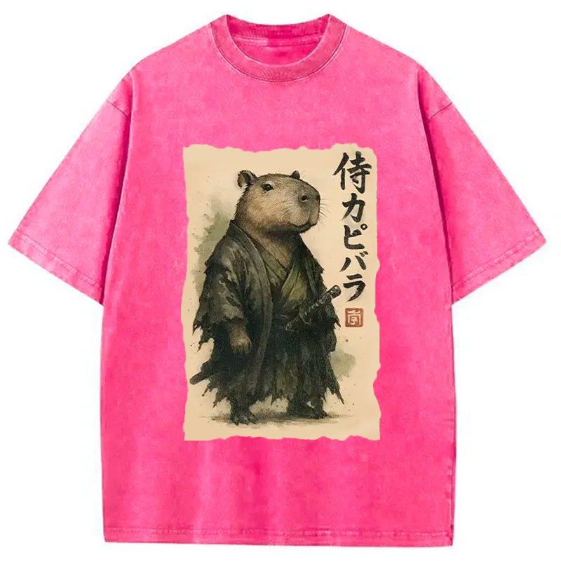 bbb Capybara Samurai Washed T-Shirt