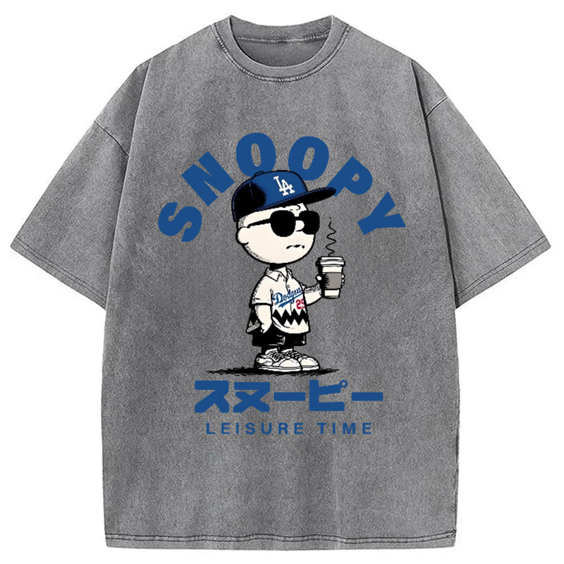 bbb Dodgers Snoopy Vintage Washed T-Shirt