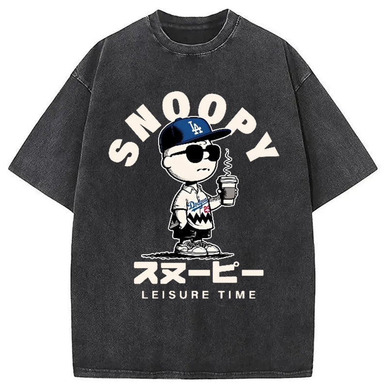 bbb Dodgers Snoopy Vintage Washed T-Shirt