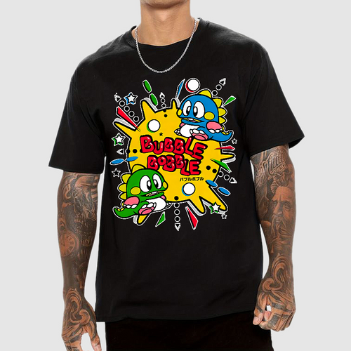 Bubble Bobble Retro Game  T-Shirt
