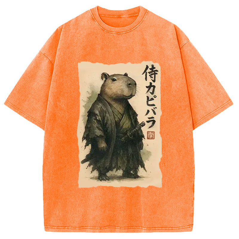 bbb Capybara Samurai Washed T-Shirt