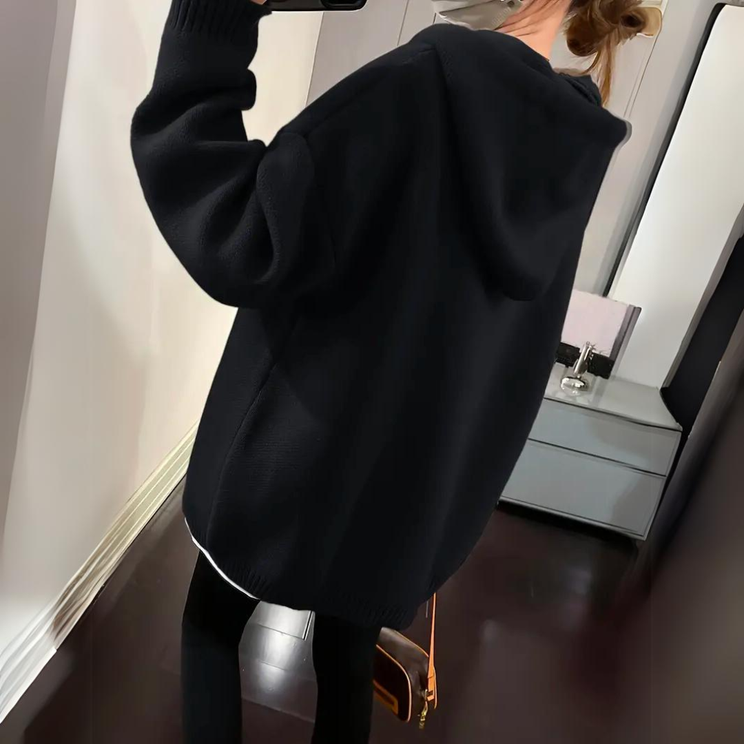 Warm Cozy Women's Oversized Hoodie - Knit, Everyday
