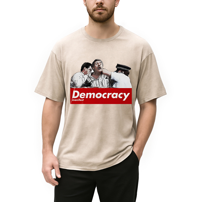 bbb This Is Democracy Manifest Washed T-Shirt