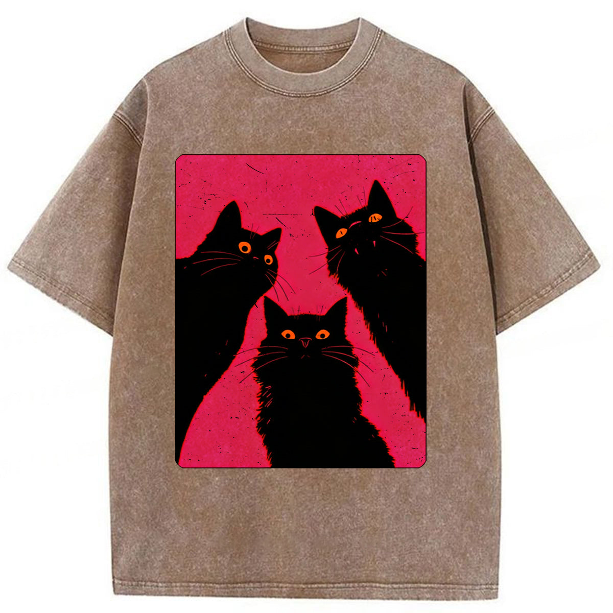 bbb Black Cats It's Time To Wake Up Washed T-shirt