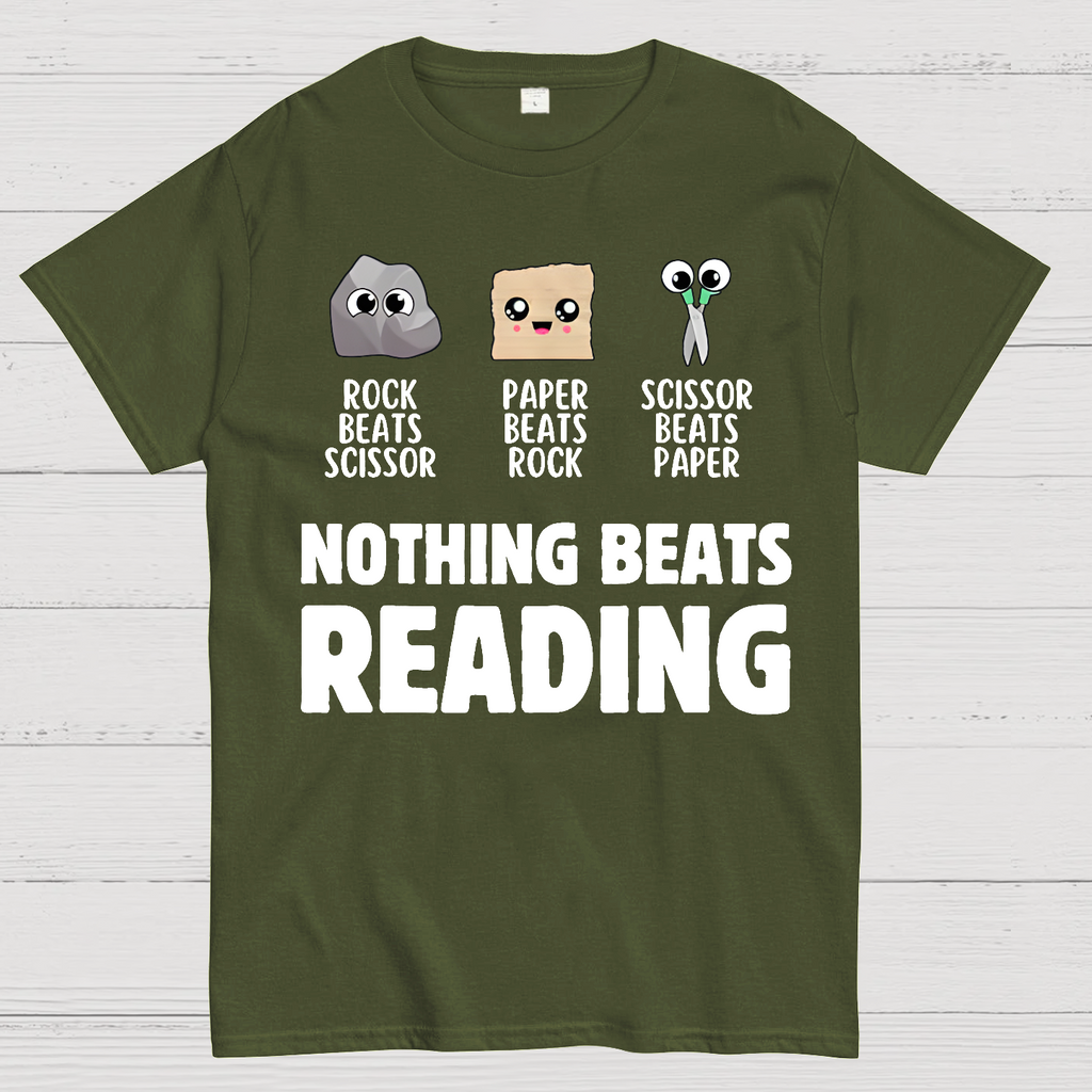 Nothing Beats Reading Librarian Book Bookworm  T-Shirt