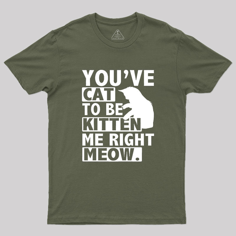 You've Cat To Be Kitten Me Right Meow  T-Shirt