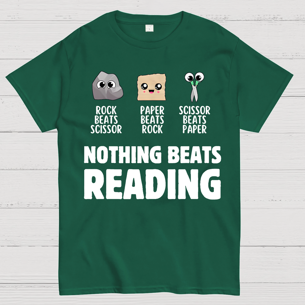 Nothing Beats Reading Librarian Book Bookworm  T-Shirt