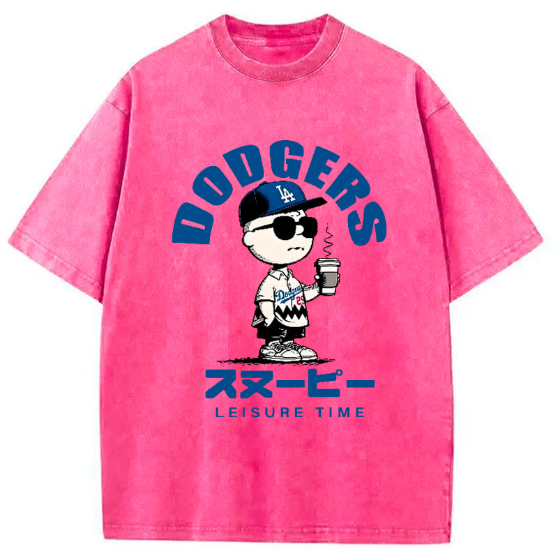 bbb Dodger Snoopy Vintage Japanese Washed T-Shirt