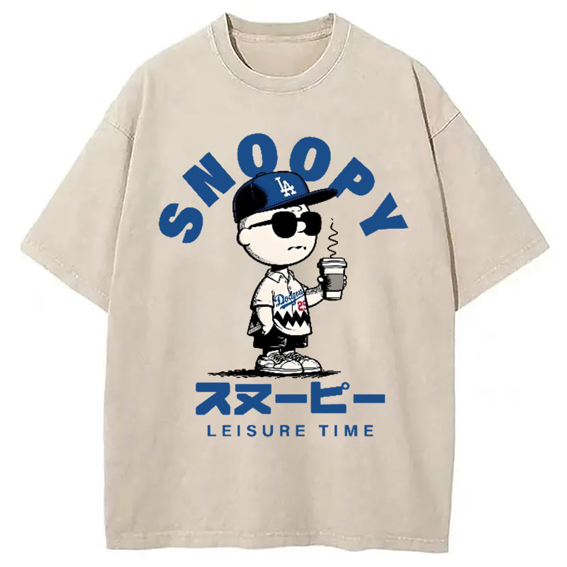 bbb Dodgers Snoopy Vintage Washed T-Shirt