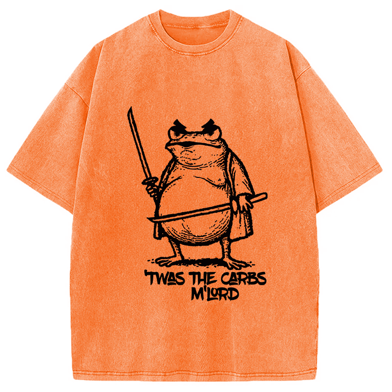 bbb Fat Samurai Frog Washed T-Shirt
