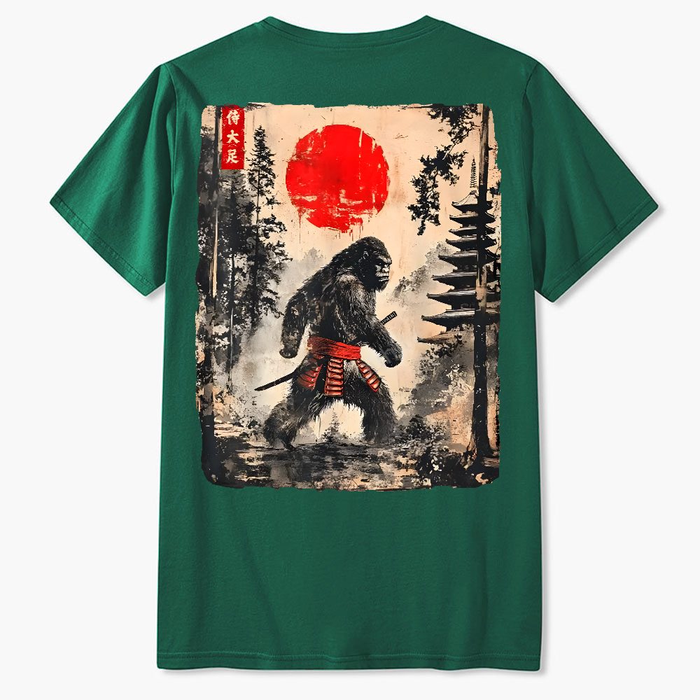Funny Samurai Ukiyo-e Vintage Graphic  T-Shirt