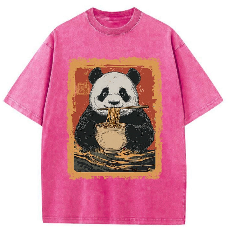 bbb Ramen Lover Panda Washed T-Shirt