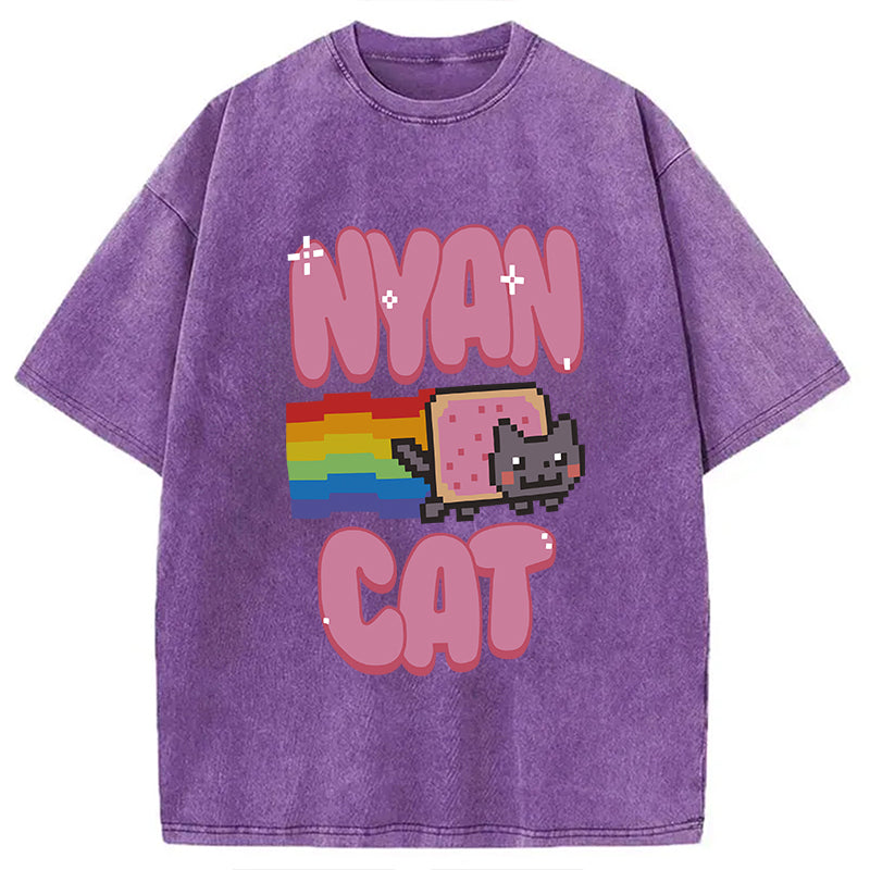 bbb Nyan Cat Pride Washed T-Shirt