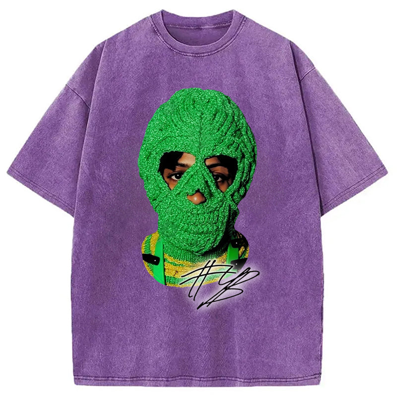 bbb NBA Youngboy Big Face Masa Washed T-Shirt