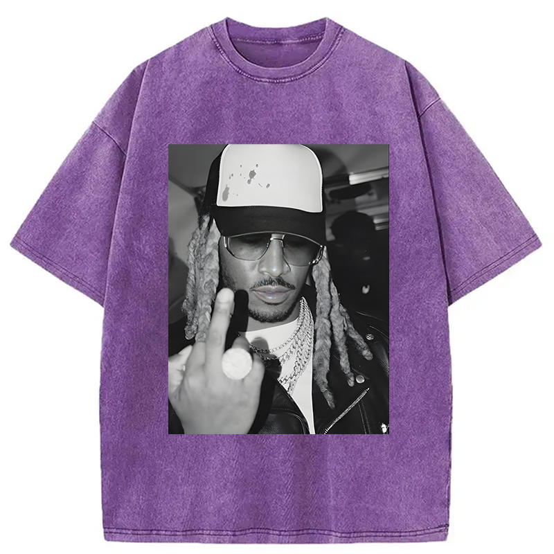bbb Retro Future Hiphop Rapper Washed T-Shirt