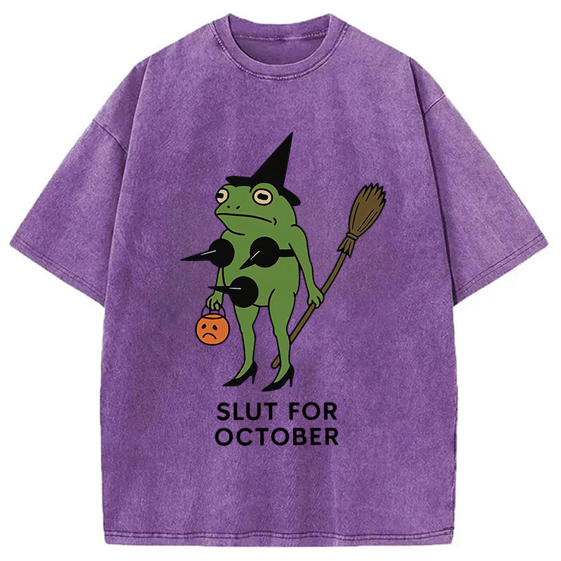 bbb Slut For October Washed T-Shirt