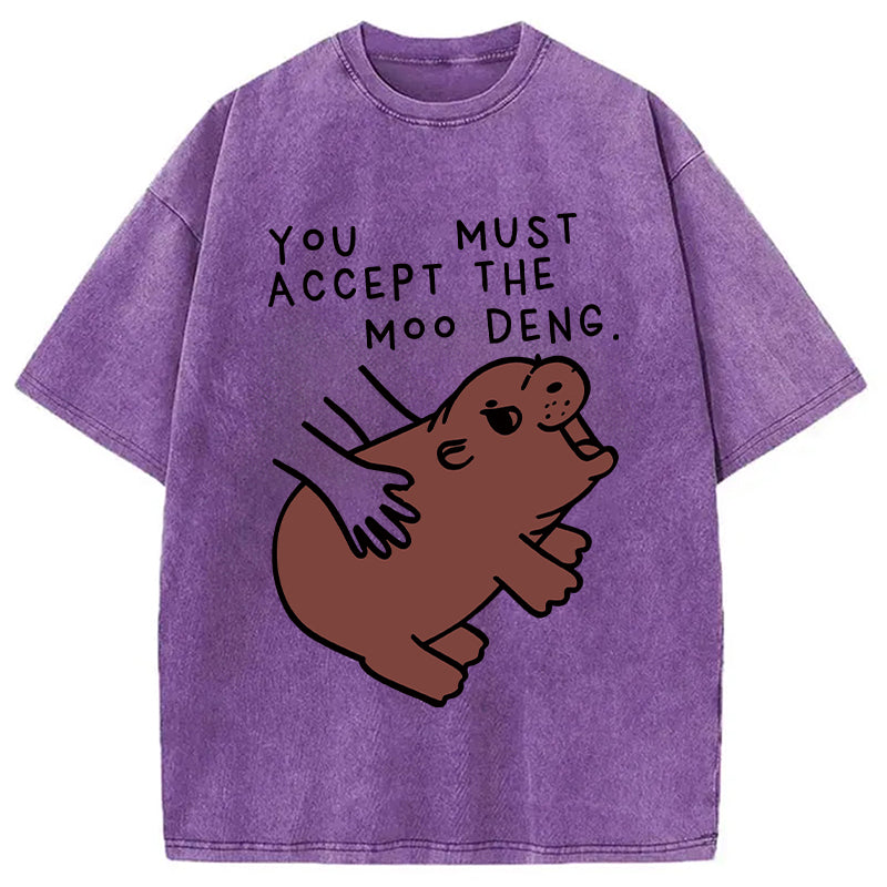bbb Give You Moo Deng Washed T-Shirt