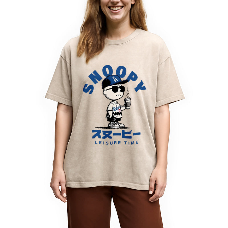 bbb Dodgers Snoopy Vintage Washed T-Shirt